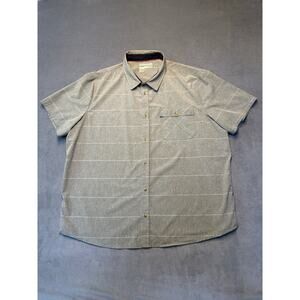 Avalanche Button Down Shirt Mens XXL Gray Outdoor Hiking Camp Fishing Collared